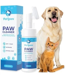 PetLovers No-Rinse Dog & Cat Paw Cleaner - Waterless Foaming Cleanser with Si... - Picture 1 of 6
