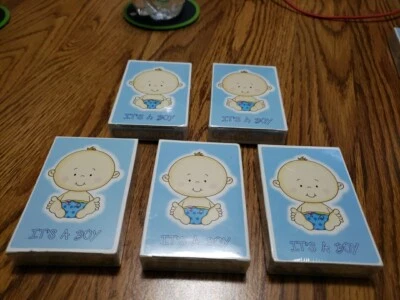 Lote de 5 paquetes de cartas de póquer It's A Boy nuevas barajas selladas Foto 1 de 4