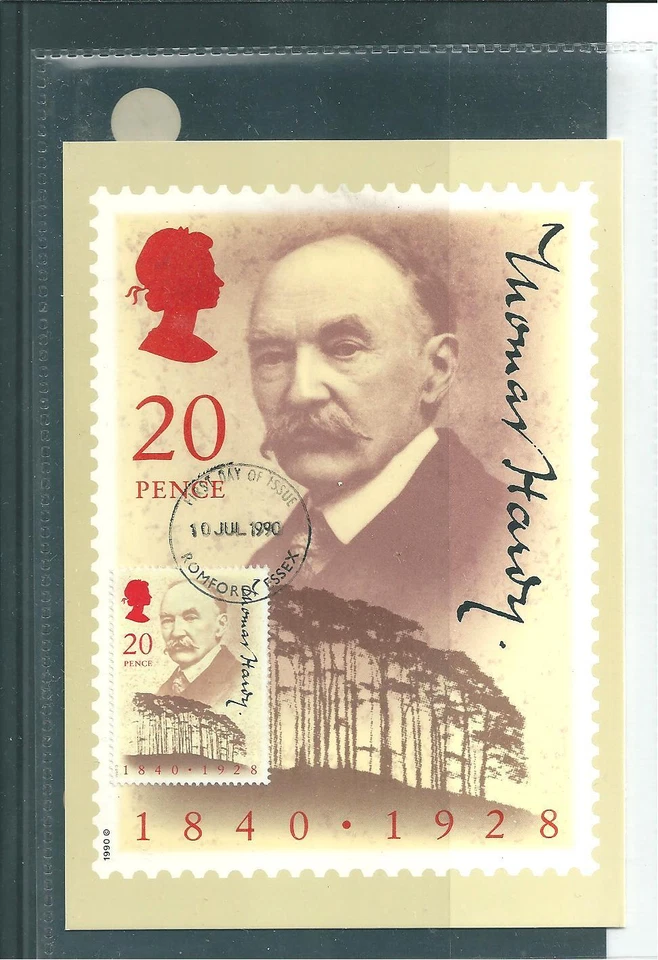 wbc. - GB - PHQ CARDS - 1990 - 150 yrs THOMAS HARDY - FRONT - FDI/SHS - SINGLE - Image 1 of 1