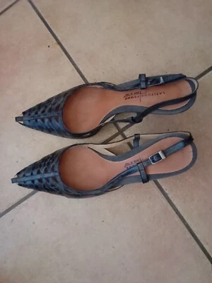 tacones mujer 1 vez llevado 40, vintage Style en Anthrazit, unicato, Hand Made  - Imagen 1 de 2