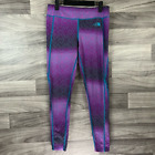 The North Face Womens Leggings Purple Black Gradient Mid Rise Blue Stitch Knit M
