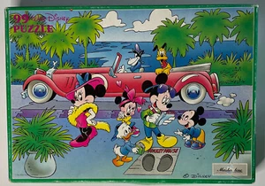 Mickey, Minnie Mouse & Family (Walt Disney 99pc Jigsaw Puzzle) Master Line, VTG - Picture 1 of 7