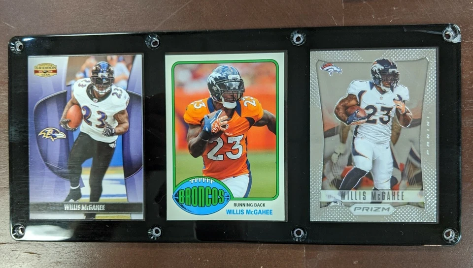 PLACA DE 3 CARTAS WILLIS MCGAHEE BALTIMORE RAVENS DENVER BRONCOS Foto 1 de 1