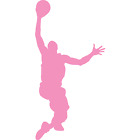Jumping Basketball Player Silhouette Sports Wall Sticker Decal Kids Vinyl UK