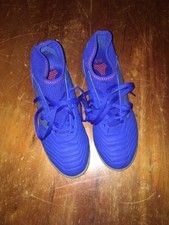 Adidas Predator 19.3 Indoor / Turf Soccer Shoes Cleats Blue Kids 5.5