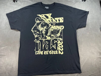 CAMISETA 2022 Nas Black New York State of Mind Concert Tour XL TOTALMENTE NUEVA Oficial Foto 1 de 4