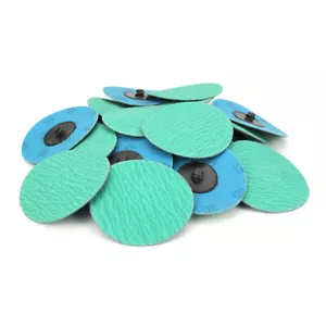 50 Pack - 3" 120 Grit Zirconia+Grind Aid Quick Change Sanding Discs Type R Roloc - Picture 1 of 5