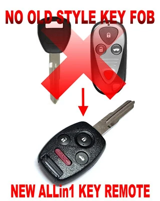 NOVO CONTROLE REMOTO COM CHAVE PARA 2004-2008 ACURA TSX CHIP CHAVE SEM CHAVE ENTRADA CLICKER JDM - Imagem 1 de 3
