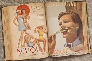 Marie Claire Magazine - Vintage 1938 Bound Volume - 10 Issues Adverts & Fashion - Picture 1 of 19
