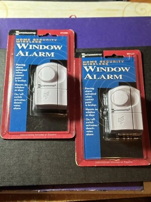 2 INTERMATIC HOME SECURITY WIRELESS WINDOW ALARM NEW IN PACKAGE - Image 1 of 4