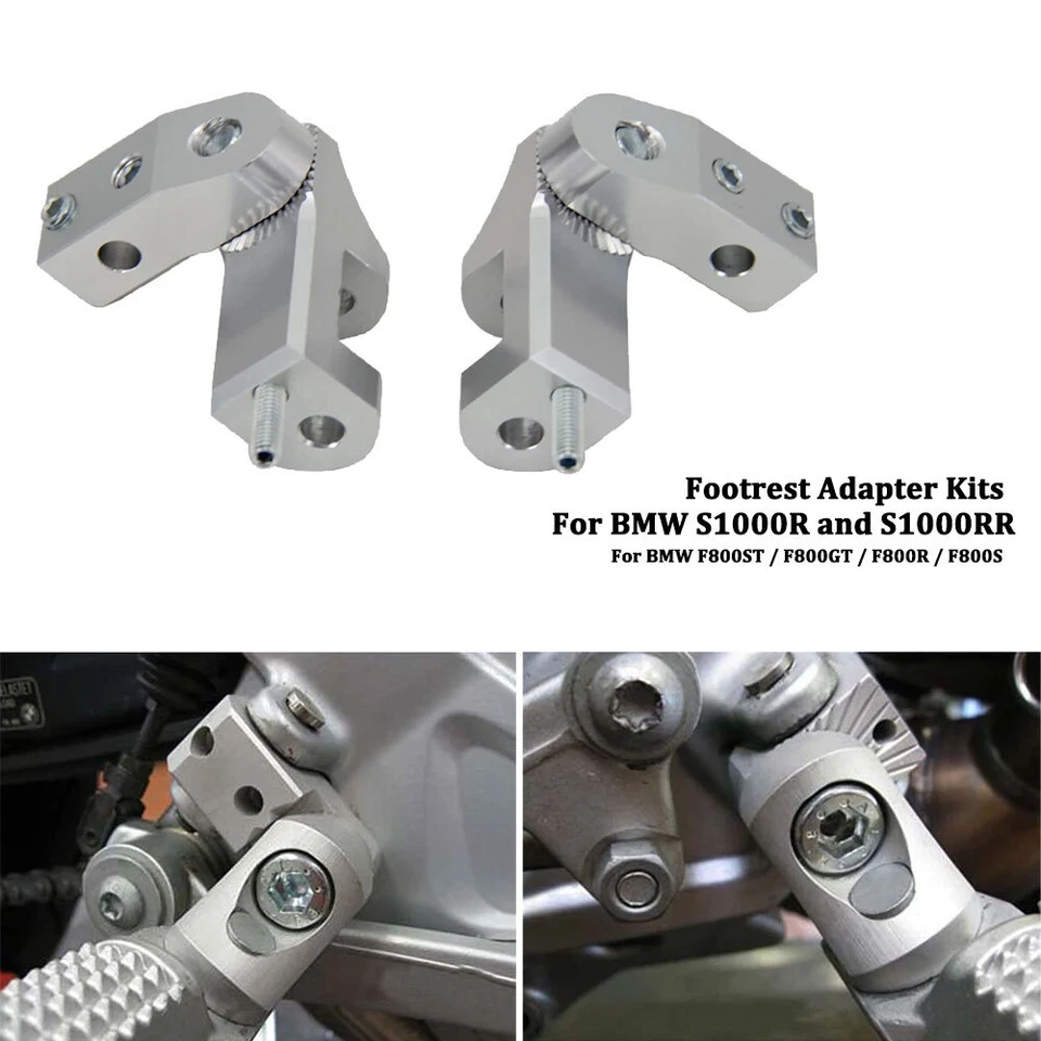 Kits adaptadores reposapiés ajustables para BMW F800ST F800GT F800R F800S motocicleta Foto 1 de 4