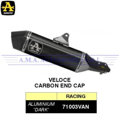 Terminale Veloce in alluminio Dark Honda CB 750 Hornet Anno 2023 - Immagine 1 di 4