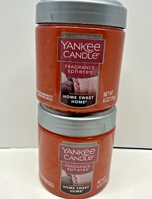 Yankee Candle Fragancia Esferas Hogar Dulce Hogar Cuentas Apple Spice Lote de 2 Foto 1 de 4