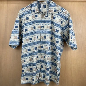 Camisa De Colección Birmania Bibas Para Hombre Grande Con Botones Geométrica 60 Individuales Césped - Imagen 1 de 10
