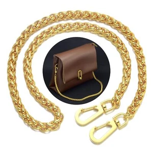 8mm 18K Gold Stainless Steel Chain Strap for Purse Crossbody Bag Accessory - Picture 1 of 4