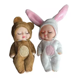4 Inch Baby Dolls Set Realistic Baby Dolls Toys Handmade Doll Statue Decoration - Picture 1 of 3