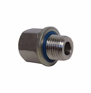 304 EDELSTAHL ADAPTER 1/4"" NPT BUCHSE X 1/4"" BSPP STECKER MIT DICHTSCHEIBE - Bild 1 von 5