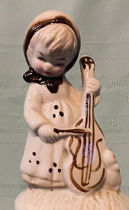 Estatuilla de niña tocando el violonchelo caja musical - Jamestown porcelana vintage - Imagen 1 de 12