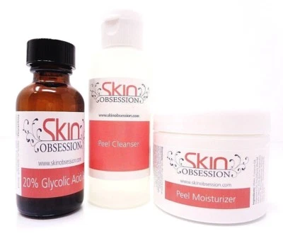 20% Glycolic Acid Peel Kit ~Skin Obsession~ Reduces Acne, Age Spots, & Scarring - Image 1 of 4