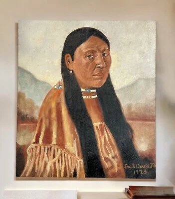 Pintura retrato mujer nativa americana 1923 Foto 1 de 4