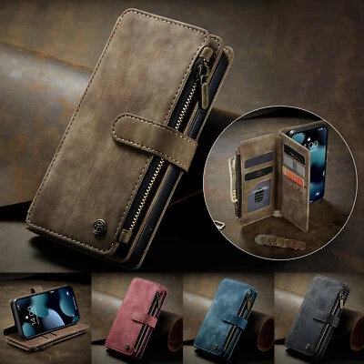 Wallet Case 10Card Slots Stand Cover For iPhone 15 13 16 Pro Max Multifunctional - Image 1 of 4