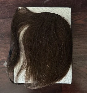 Pony Haarspange 100% Echthaar, zarter Pony Clip in Haarverlängerung #4 dunkelbraun - Bild 1 von 2