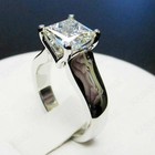 2.23ct Prinzessin Künstlicher Diamant Solitaire Verlobungsring Weiß Vergoldet