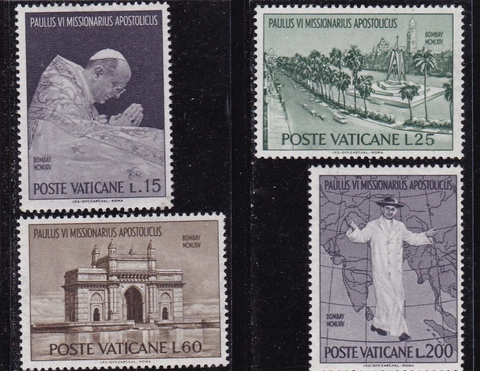 VATICAN CITY #400-403 MNH POPE PAUL VI VISIT TO INDIA - Image 1 of 1