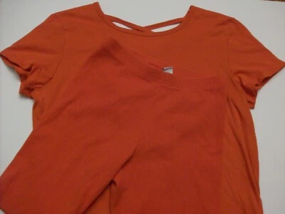 Top/pantalones cortos a juego de 2 piezas naranja marca Old Navy para niña - tallas L y XL - NUEVOS SIN ETIQUETAS Foto 1 de 4