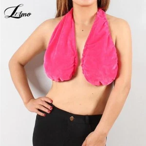 Towel Bra Bath Towel Hanging Neck Wrapped Bra Big Chest Hanging Neck Breastfeedi - Picture 1 of 16