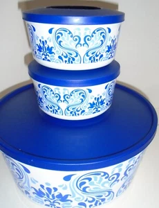 Tupperware 3er Set Behälter Twist Stack & Store Dichtung Schüsseln 18 & 2,25 Tassen - Bild 1 von 6