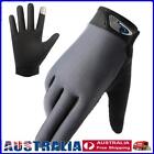 Full Finger Men Gloves Touch Screen Mesh Sports Cycling Hand Gloves (Grey) *AU