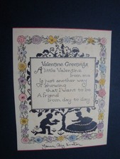 Vintage Valentine Greetings Card From "Your Big Sister" 4" X 5"