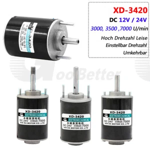 XD-3420 51mm Mini DC 12V 24V High Speed Quiet DC Motor 3000 7000 RPM - Picture 1 of 11