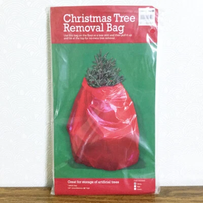 Christmas Tree Removal Storage Bag Artificial Trees Quick Easy No Mess White - Image 1 of 4