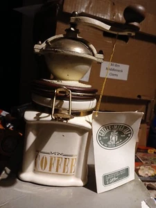 London Pottery Coffee Grinder Canister White For Herman Dodge & Sons Inc 10 Tall - Picture 1 of 24