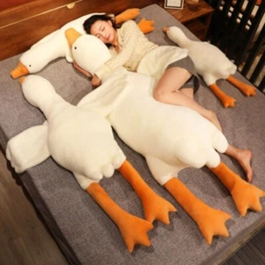 130cm Plush Toy Goose Large Sleeping Pillow Soft Stuffed Soft Down Cotton Doll - Picture 1 of 17