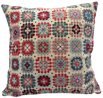 Crochet Tapestry Cushion, Geometric, Handmade, Various Sizes + FREE DOOR STOP - Image 1 of 4