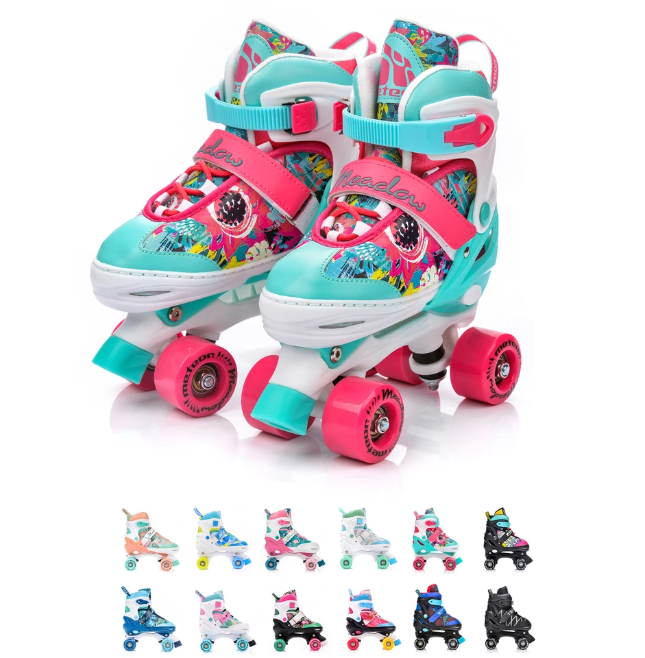 Rollschuhe Rollerskates Kinderrollschuhe Retro SkateJugend Erwachsene 27-42 LED - Bild 1 von 4