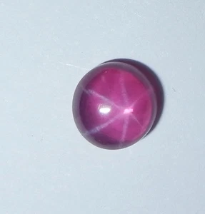 Transparent Star Ruby Round 7x7 mm Cabochon 6 Rayed Lab-created Stone 1 pc Lot - Picture 1 of 12