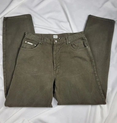 VTG Calvin Klein Jeans Men's 36x34 Olive Green Jeans Easy Fit Zip Fly Y2K Clean - Image 1 of 4