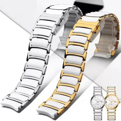 Correa de reloj de cerámica de acero para Rado CENTRIX R30927722 12 mm 16 mm 20 mm correa unisex Foto 1 de 4