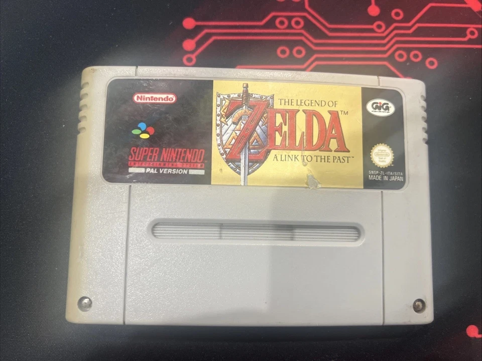 SNES The Legend of Zelda Game A Link to the Past Super Nintendo Cartridge PAL - Immagine 1 di 2