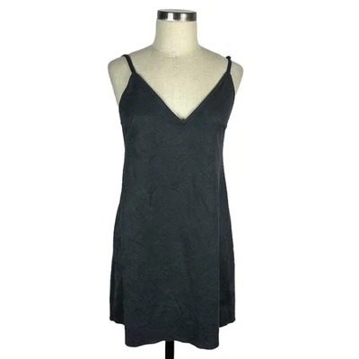 Vestido para mujer WILFRED FREE Vivienne imitación gamuza gris carbón mini cuello en V talla M Foto 1 de 4