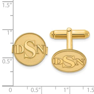 Personalized Raised Monogram Round Cuff Links, 16mm - Picture 1 of 9
