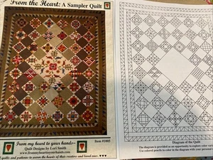 From The Heart: A Sampler Quilt Pattern 60 3/4” X 80 3/4” Item # 1005 Lori Smith - Picture 1 of 5