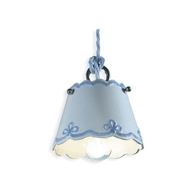 Lampadario Classico Ravenna Metallo E Ceramica Nero Sfumato Argento 1 Luce E14 - Immagine 1 di 3