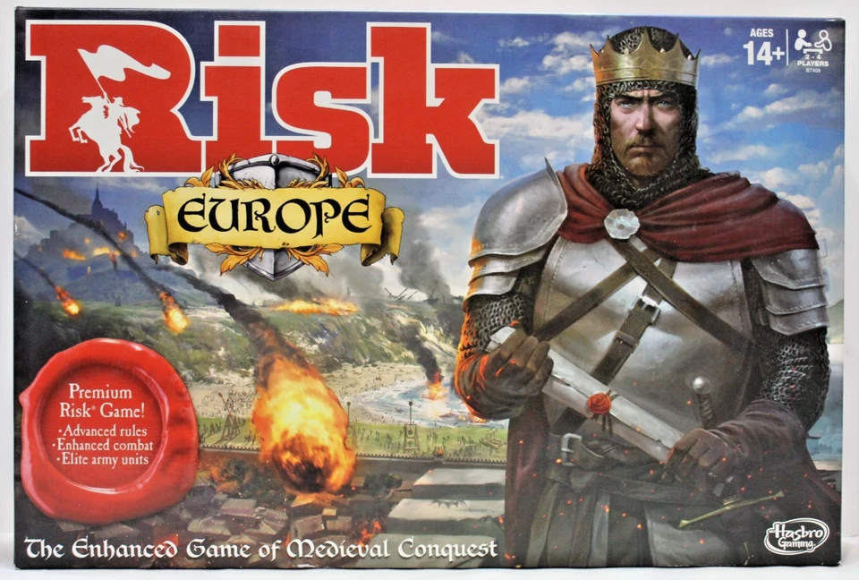 NEW Hasbro RISK EUROPE Enhanced Game of Medieval Conquest Boardgame Sealed 2015 - Image 1 of 4
