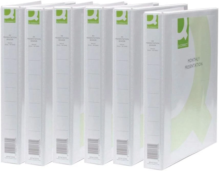 Q-Connect 2 Ring Presentation Binder White KF72645