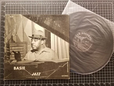 COUNT BASIE Basie Jazz LP 1955 1ST PRESS Mono CLEF Vinyl CLARK TERRY Peterson - Image 1 of 4